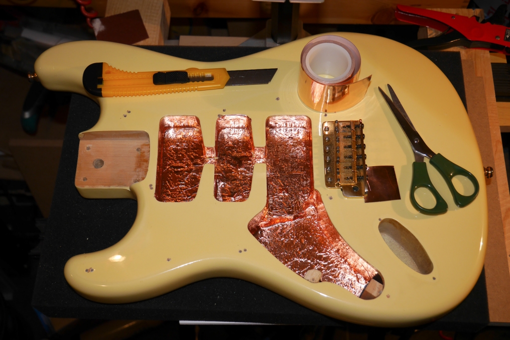 Shielding guitar pickups with adhesive copper foil jimkim.de